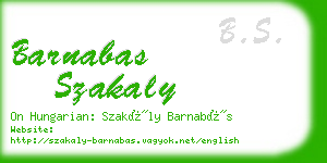 barnabas szakaly business card
